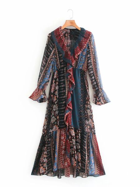 2020 designer clothing a line v neck women dresses long sleeve summer new women's clothing, long-sleeved vertical patchwork print dress, Black;gray
2020 designer clothing a line v neck women dresses long sleeve summer new women's clothing, long-sleeved vertical patchwork print dress, Black;gray