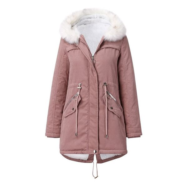 brand quality women winter coat fashion cotton-padded white fur collar fleece jacket mid-length hooded warm cotton fleece coats, Black
brand quality women winter coat fashion cotton-padded white fur collar fleece jacket mid-length hooded warm cotton fleece coats, Black