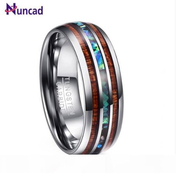 nuncad 8mm hawaiian koa wood and abalone shell tungsten carbide rings wedding bands for men comfort fit size 5-14, Silver
nuncad 8mm hawaiian koa wood and abalone shell tungsten carbide rings wedding bands for men comfort fit size 5-14, Silver