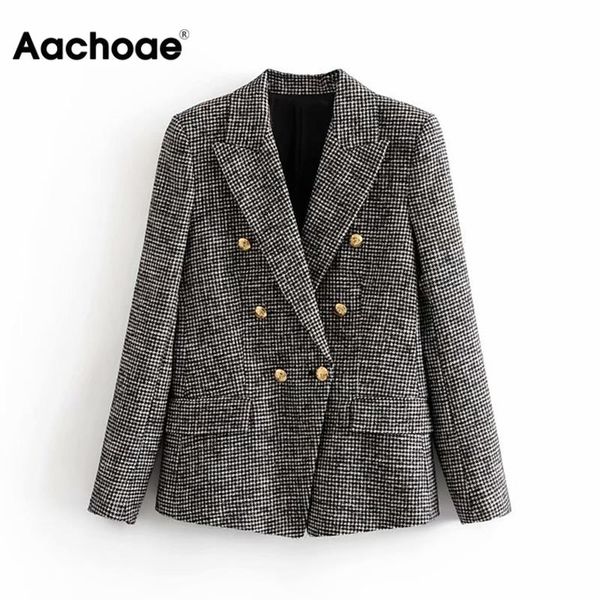aachoae women tweed plaid blazers suits notched neck houndstooth jacket double breasted pockets fashion coat female chaquetas, White;black
aachoae women tweed plaid blazers suits notched neck houndstooth jacket double breasted pockets fashion coat female chaquetas, White;black