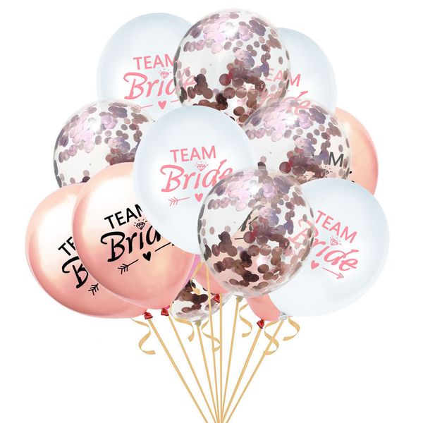 party decoration 15pcs/set bride team balloon wedding supplies bachelorette hen rose gold confetti latex balloons
party decoration 15pcs/set bride team balloon wedding supplies bachelorette hen rose gold confetti latex balloons