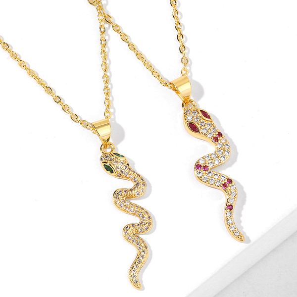 copper snake shape necklace green eyes animal gold color chain fashion jewelry for women gift, Silver
copper snake shape necklace green eyes animal gold color chain fashion jewelry for women gift, Silver