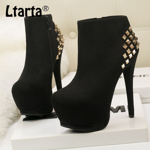 ltarta winter new high heel women's boots stiletto waterproof platform boots rivets pointed thin and bare ankle boot women zwm, Black
ltarta winter new high heel women's boots stiletto waterproof platform boots rivets pointed thin and bare ankle boot women zwm, Black