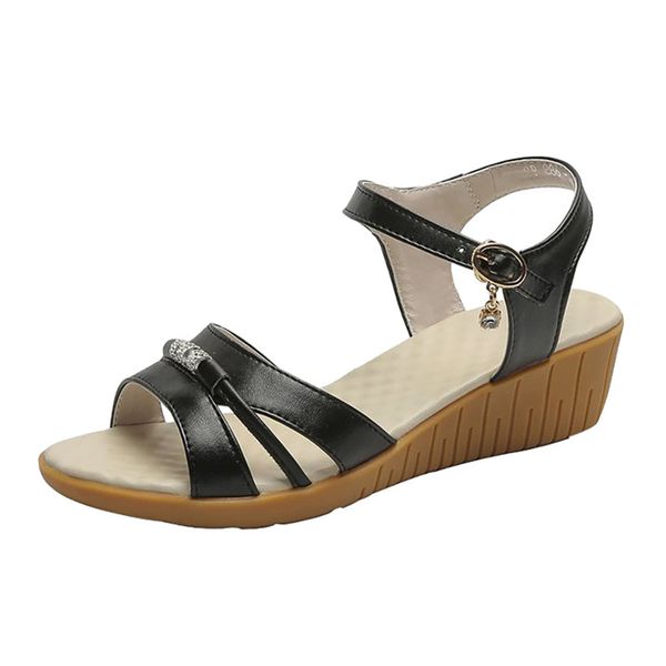 dress shoes fashion female summer leisure buckle strap sandals wedges ladies pu leather sandalias mujer elegant casual, Black
dress shoes fashion female summer leisure buckle strap sandals wedges ladies pu leather sandalias mujer elegant casual, Black