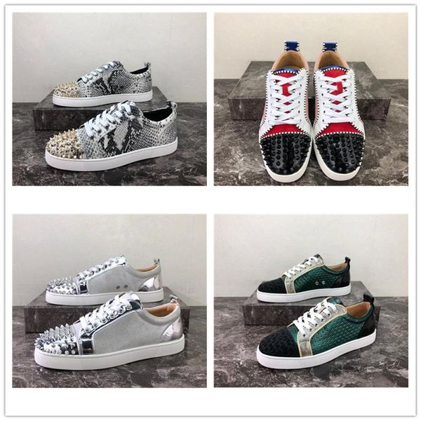 2019 new arrival red bottoms mens women shoes fashion suede with spikes loafers rivets casual dress boots flats sneakers, Black
2019 new arrival red bottoms mens women shoes fashion suede with spikes loafers rivets casual dress boots flats sneakers, Black
