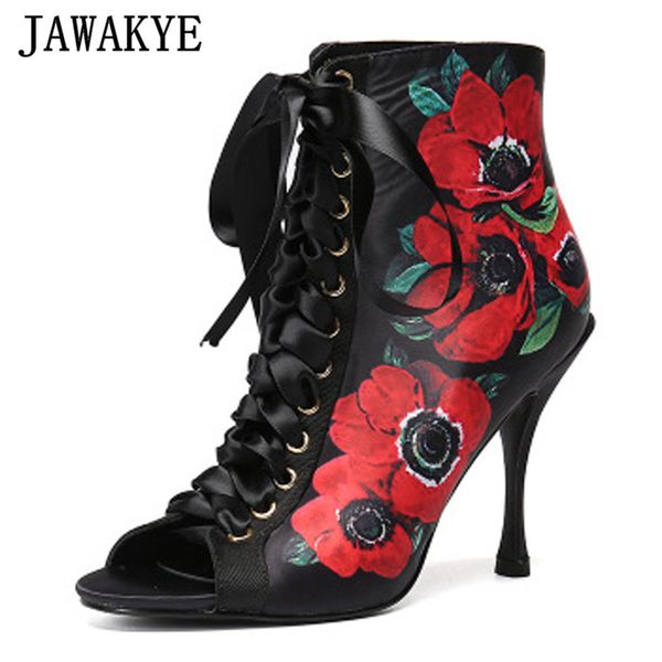 peep toe cross tied sandals boots women floral printing high heels shoes women 10cm red flower spring new boots eu35-43, Black
peep toe cross tied sandals boots women floral printing high heels shoes women 10cm red flower spring new boots eu35-43, Black