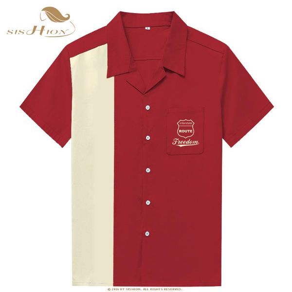 sishion rock vintage men shirt short sleeve st126 cotton l-3xl retro bowling camiseta hombre plus size red shirt men, White;black
sishion rock vintage men shirt short sleeve st126 cotton l-3xl retro bowling camiseta hombre plus size red shirt men, White;black