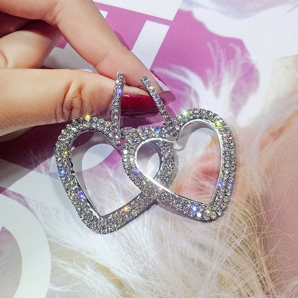 new design creative jewelry high-grade elegant crystal earrings love gold color earrings wedding party for woman, Silver
new design creative jewelry high-grade elegant crystal earrings love gold color earrings wedding party for woman, Silver