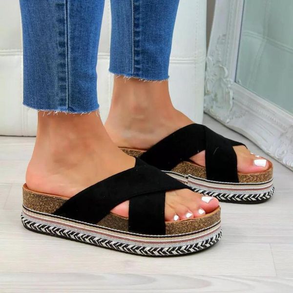 women summer beach sandals mid heels shoes woman rome front cross platform sandalias shoes casual beach holiday female d30, Black
women summer beach sandals mid heels shoes woman rome front cross platform sandalias shoes casual beach holiday female d30, Black