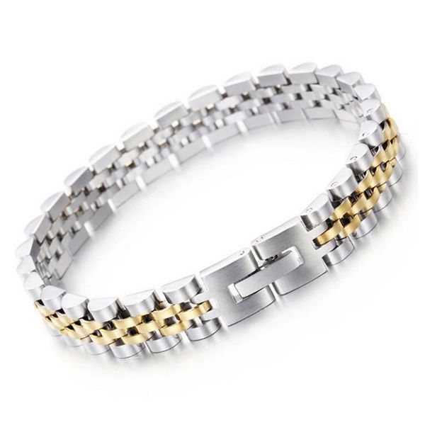 10mm luxury stainless steel biker bracelet men women golden watchband design men's bracelets & bangles for man hiphop jewelry, Black
10mm luxury stainless steel biker bracelet men women golden watchband design men's bracelets & bangles for man hiphop jewelry, Black