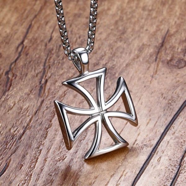 vintage hollow knights templar cross pendant necklace for men boy maltese iron cross fashion stainless steel male jewelry, Silver
vintage hollow knights templar cross pendant necklace for men boy maltese iron cross fashion stainless steel male jewelry, Silver