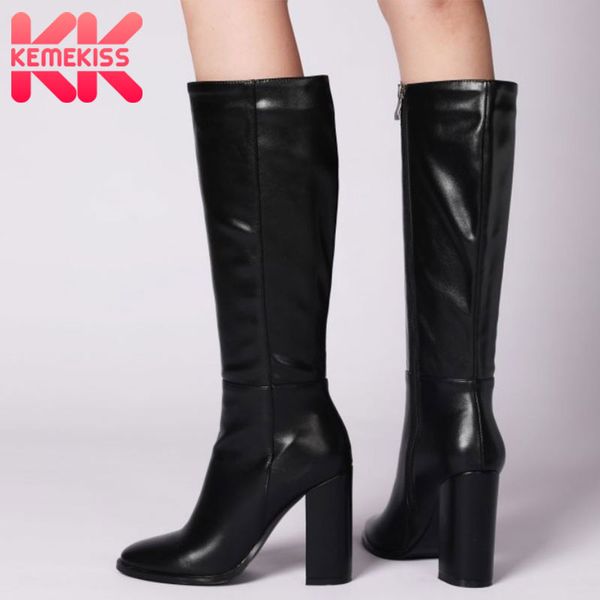 boots kemekiss women high heel long zipper thick knee fashion winter shoes woman footwear size 34-43, Black
boots kemekiss women high heel long zipper thick knee fashion winter shoes woman footwear size 34-43, Black