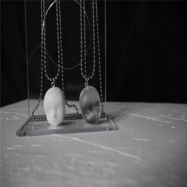 punk funny fashion resin fairy doll head pendant necklace for women girls jewelry hip hop personality beads chain face necklace, Silver
punk funny fashion resin fairy doll head pendant necklace for women girls jewelry hip hop personality beads chain face necklace, Silver