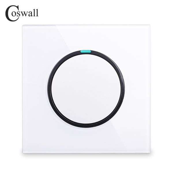 coswall 1 gang 1 way random click on / off wall light switch led indicator crystal glass panel white black grey gold r11 series
coswall 1 gang 1 way random click on / off wall light switch led indicator crystal glass panel white black grey gold r11 series