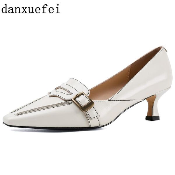 women's genuine leather metal buckle slip-on pumps square toe elegant ladies style evening dress heels footwear shoes women, Black
women's genuine leather metal buckle slip-on pumps square toe elegant ladies style evening dress heels footwear shoes women, Black