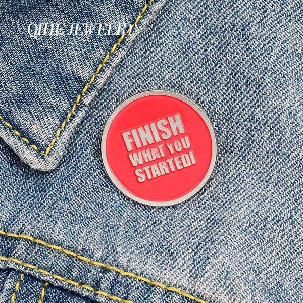 pins, brooches qihe jewelry fun phrase enamel lapel pins 'finish what you startedi' badges fashion gifts for friends wholesale, Gray
pins, brooches qihe jewelry fun phrase enamel lapel pins 'finish what you startedi' badges fashion gifts for friends wholesale, Gray
