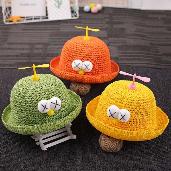 baby summer hat cute straw sun hat children sun tide, Yellow
baby summer hat cute straw sun hat children sun tide, Yellow