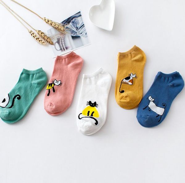 10pair/ lot women sock slippers animal cat cartoon short 100% cotton invisible socks breathable casual ladies funny s145, Black;white 
10pair/ lot women sock slippers animal cat cartoon short 100% cotton invisible socks breathable casual ladies funny s145, Black;white