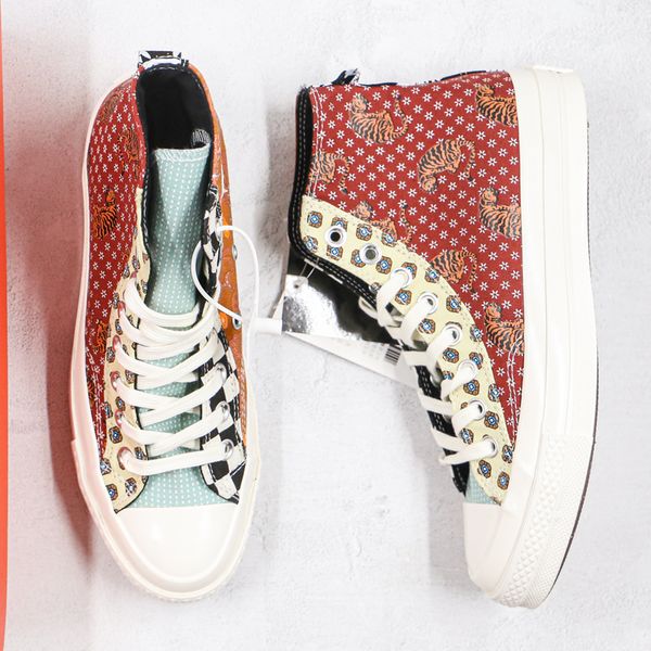 new men women casual shoes cashew flower checkerboard vintage canvas shoes chrysanthemum tiger skateboard sneakers classic sports trainer, Black
new men women casual shoes cashew flower checkerboard vintage canvas shoes chrysanthemum tiger skateboard sneakers classic sports trainer, Black