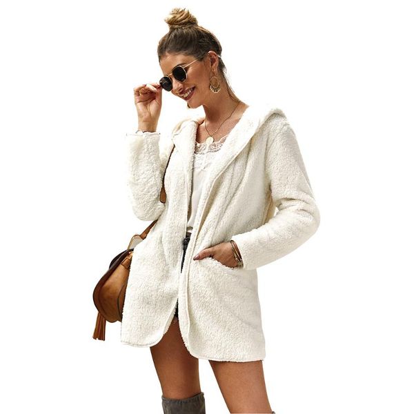 women's wool & blends ladies winter warm coat faux fur coats long sleeve fluffy jacket 2021 fashion, Black
women's wool & blends ladies winter warm coat faux fur coats long sleeve fluffy jacket 2021 fashion, Black