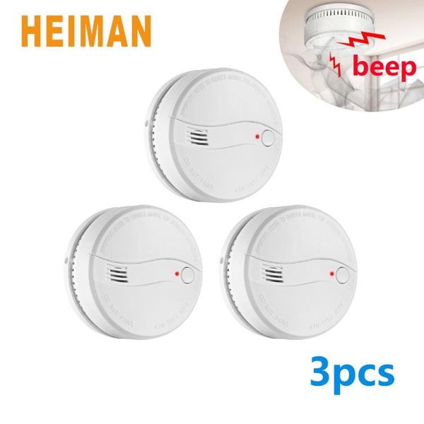 heiman 3 pieces smoke detector alarm with replaceable battery,home security fire sensor with auto check function-622ps, Black;white
heiman 3 pieces smoke detector alarm with replaceable battery,home security fire sensor with auto check function-622ps, Black;white