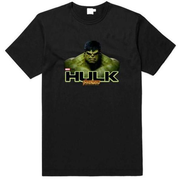 

2020 Avengers Infinity War - Hulk Black T-shirt Men High Quality Tops Breathanle Casual Men Tees