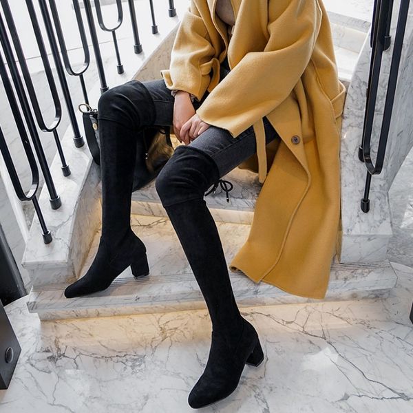 pxelena slim stretch flock women over the knee boots heeled slip on 2020 autumn thigh high riding boots lady shoes black 34-43
pxelena slim stretch flock women over the knee boots heeled slip on 2020 autumn thigh high riding boots lady shoes black 34-43