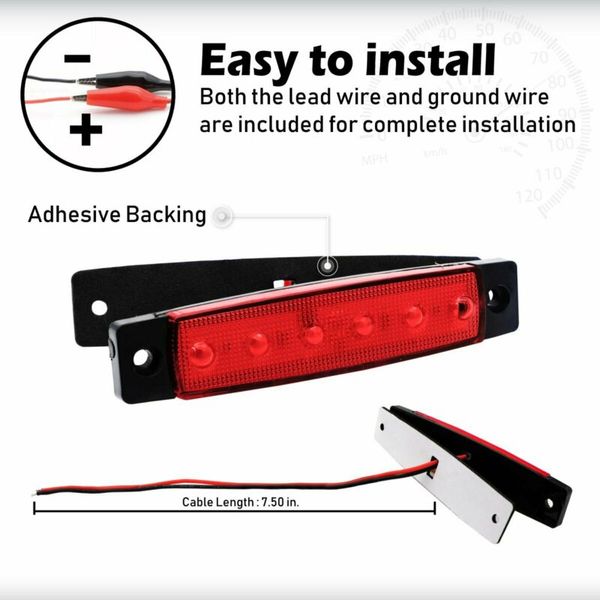 kit led light dc 12v waterproof 6 led rock light univrsal underbody lamp