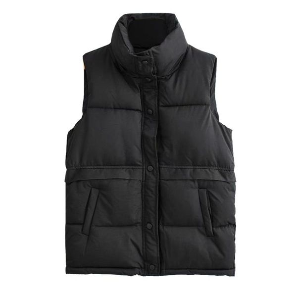 women solid short outerwear womens vest jackets cotton sleeveless jackets female pocket loose casual stand vest coats 2020, Black;white
women solid short outerwear womens vest jackets cotton sleeveless jackets female pocket loose casual stand vest coats 2020, Black;white