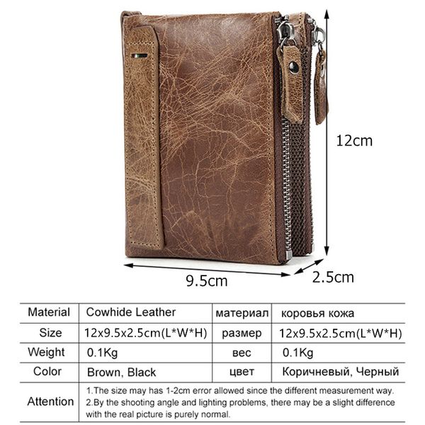crazy horse genuine leather men wallets short credit business card holders double zipper cowhide leather wallet purse carteira, Red;black
crazy horse genuine leather men wallets short credit business card holders double zipper cowhide leather wallet purse carteira, Red;black