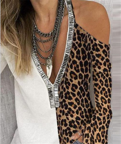 женская vneck tshirt повседневная leopard щитовые свободные топы женщин конструктора с длинным рукавом одно плечо женской одежды, White
женская vneck tshirt повседневная leopard щитовые свободные топы женщин конструктора с длинным рукавом одно плечо женской одежды, White