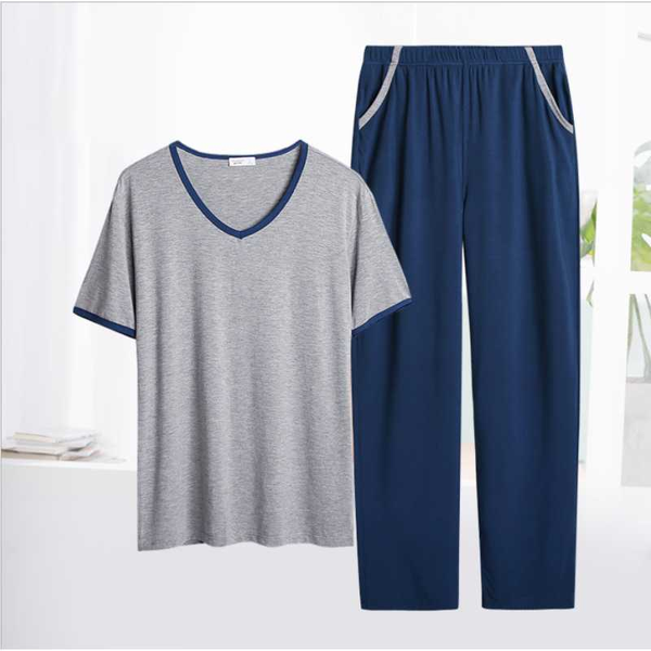 men's sleepwear 2021 spring summer men casual simple pajama sets male modal suit short sleeve v-neck collar t shirt & pants xxl, Black;brown
men's sleepwear 2021 spring summer men casual simple pajama sets male modal suit short sleeve v-neck collar t shirt & pants xxl, Black;brown