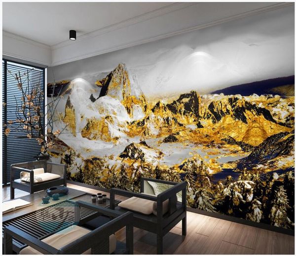 custom mural on the wall 3d p wallpaper chinese style golden wealthy golden snow mountain home decor wallpaper in the living room
custom mural on the wall 3d p wallpaper chinese style golden wealthy golden snow mountain home decor wallpaper in the living room