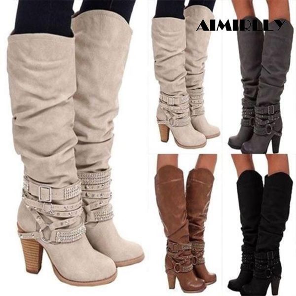 women's boots round toe block heel knee boots ankle strap decorate big size us 4-17 support custom, Black
women's boots round toe block heel knee boots ankle strap decorate big size us 4-17 support custom, Black