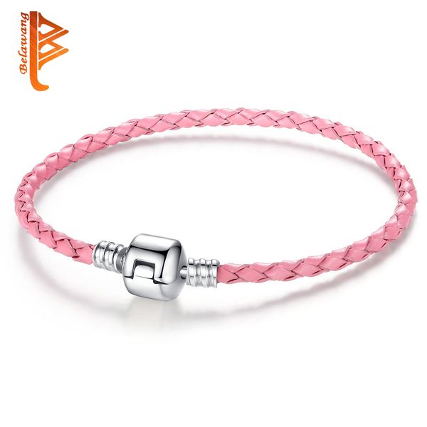 belawang simple color plated clasp genuine leather bracelet for women men original charm bracelet bangles diy bead jewelry, Golden;silver
belawang simple color plated clasp genuine leather bracelet for women men original charm bracelet bangles diy bead jewelry, Golden;silver