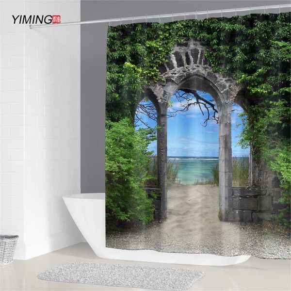 3d stone arch seaside scenery shower curtain mildew waterproof polyester curtain home decoration with hook 200*180cm
3d stone arch seaside scenery shower curtain mildew waterproof polyester curtain home decoration with hook 200*180cm
