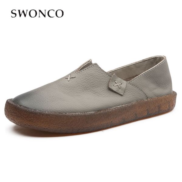 swonco genuine leather shoes women autumn flat loafers 2020 new slip on soft bottom female causal shoes leather loafers flatform, Black
swonco genuine leather shoes women autumn flat loafers 2020 new slip on soft bottom female causal shoes leather loafers flatform, Black