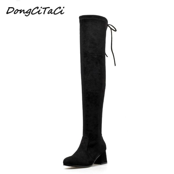 dongcitaci winter women round toe boots woman shoes over the knee thick heels star black long boots women lace up botas muje
dongcitaci winter women round toe boots woman shoes over the knee thick heels star black long boots women lace up botas muje