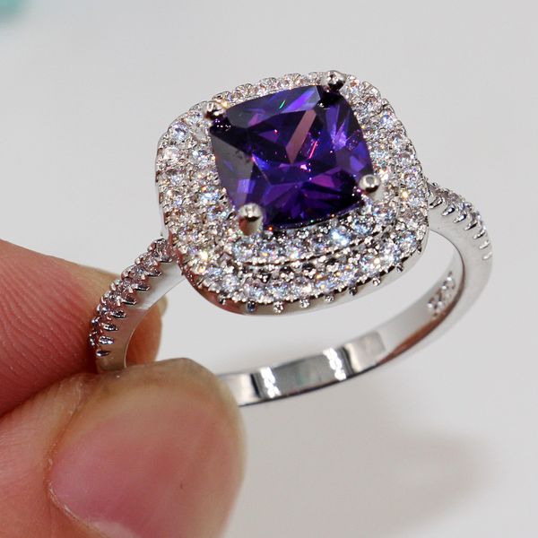 fashion jewelry nice emerald cut 8mm amethyst diamonique 925 sterling silver filled for women engagement wedding ring size 5-11 gift, Slivery;golden
fashion jewelry nice emerald cut 8mm amethyst diamonique 925 sterling silver filled for women engagement wedding ring size 5-11 gift, Slivery;golden