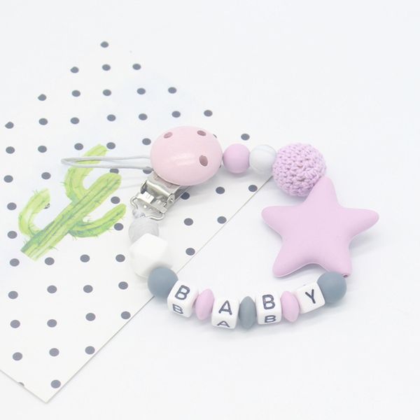 clips holder silicone pacifier five star baby teether teething chain not customizable name
clips holder silicone pacifier five star baby teether teething chain not customizable name