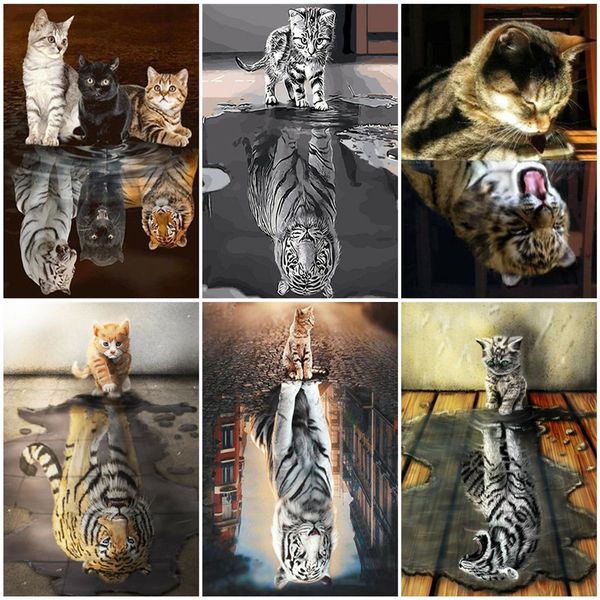 azqsd diy oil painting by numbers animal acrylic paint unique gift unframe pictures by numbers cat to tiger room decor
azqsd diy oil painting by numbers animal acrylic paint unique gift unframe pictures by numbers cat to tiger room decor