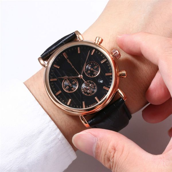 all dials can work full-featured quartz men casual fashion watch high-quality leather strap calendar waterproof men watches, Slivery;brown
all dials can work full-featured quartz men casual fashion watch high-quality leather strap calendar waterproof men watches, Slivery;brown