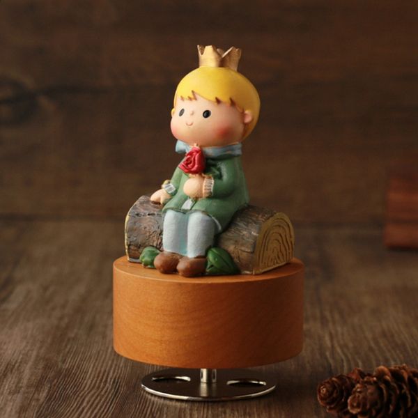 round base kids little prince living room wooden music box clockwork rotation
round base kids little prince living room wooden music box clockwork rotation