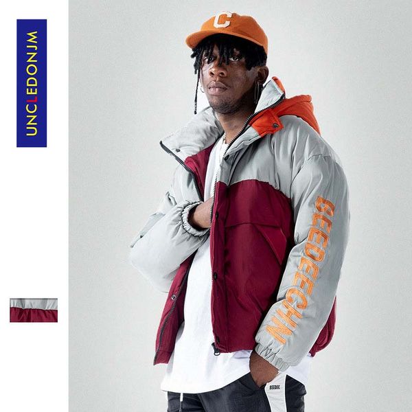 men's down & parkas uncledonjm letter embroidery hooded winter coat men cotton jacket thickening cold fleece warm mens coats be-ma128, Black
men's down & parkas uncledonjm letter embroidery hooded winter coat men cotton jacket thickening cold fleece warm mens coats be-ma128, Black