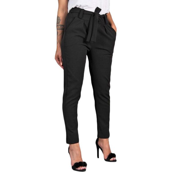 ankle-length pencil pants women office lady bow solid female trousers autumn slim korean woman clothing 2020 black casual pant, Black;white
ankle-length pencil pants women office lady bow solid female trousers autumn slim korean woman clothing 2020 black casual pant, Black;white