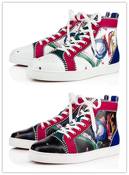 spikes high red bottom pik pik studded sneakers shoes women men flat casual red sole autumn winter casual, Black 
spikes high red bottom pik pik studded sneakers shoes women men flat casual red sole autumn winter casual, Black