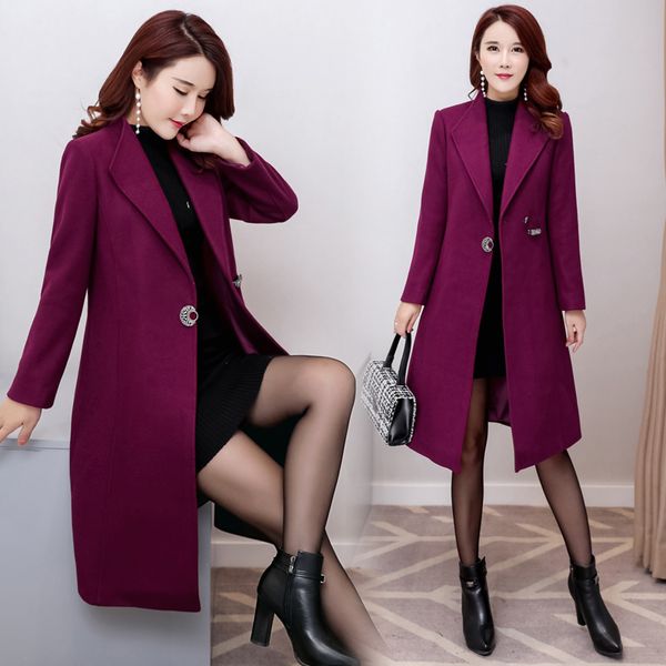 wool blend coat women plus size woolen jacket female long coat elegant femme outwear abrigos mujer invierno 2020 kj208, Black
wool blend coat women plus size woolen jacket female long coat elegant femme outwear abrigos mujer invierno 2020 kj208, Black