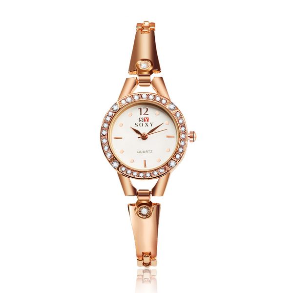 soxy new brand women bracelet watches luxury crystal dress wristwatches clock womens fashion casual quartz watch, Slivery;brown
soxy new brand women bracelet watches luxury crystal dress wristwatches clock womens fashion casual quartz watch, Slivery;brown