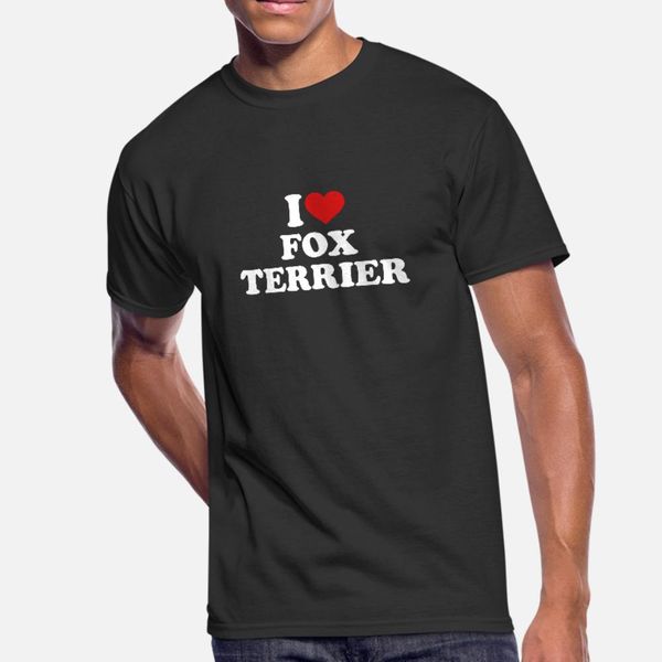 fox terrier t shirt men knitted tee shirt round collar family fitness basic summer style natural shirt