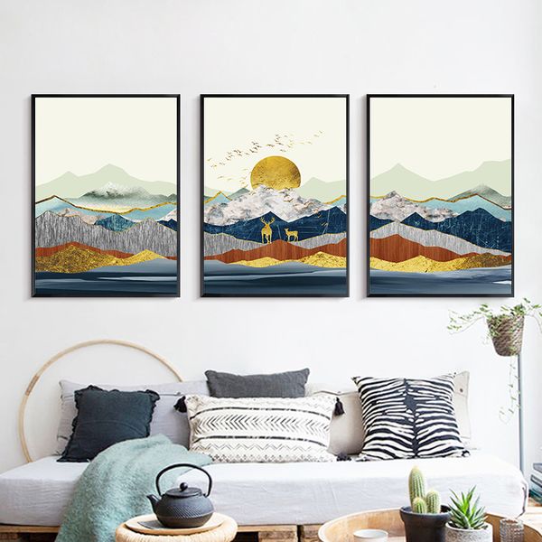 abstract golden deer canvas painting modern sunrise poster nordic yellow print forest wall pictures for living room big wall art
abstract golden deer canvas painting modern sunrise poster nordic yellow print forest wall pictures for living room big wall art